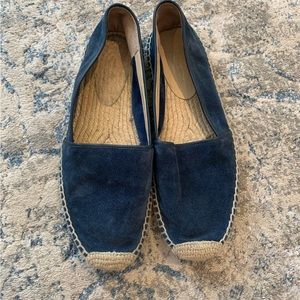 Via Spiga Arnelia Blue Suede Espadrilles Slip on Size 9